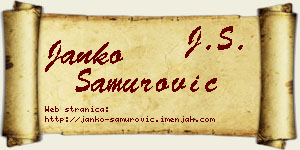 Janko Samurović vizit kartica